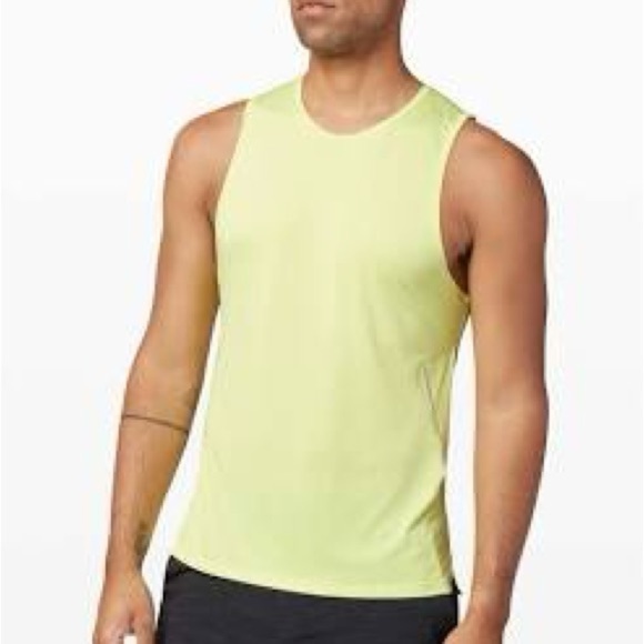 Lululemon Men’s Running Tank Fast and Free in (Medium) Neon Yellow - Picture 1 of 11